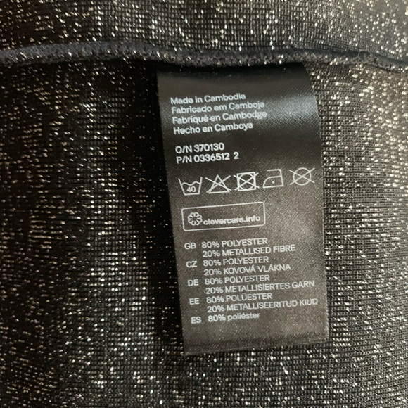 NWOT Metallic Silver and Black H&M Bodycon mini dress - Picture 4 of 4